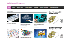 Desktop Screenshot of cellphonesignatures.com