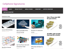 Tablet Screenshot of cellphonesignatures.com